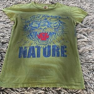 Women’s Ed Hardy Green Nature T-Shirt